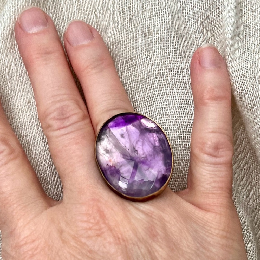 Star Amethyst Ring - Adjustable - image 2